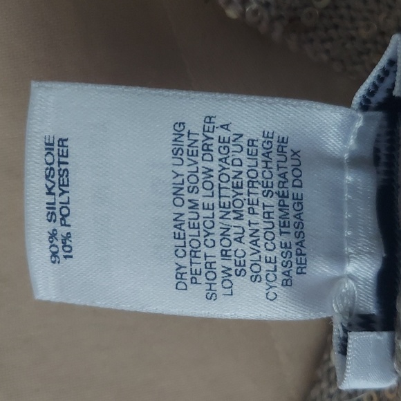 Oscar de la Renta Sequined Cropped Open Cardigan Bolero Size Medium Tan Gold - Picture 11 of 16